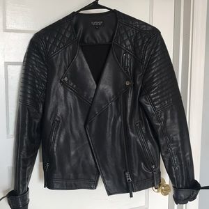 Black leather jacket